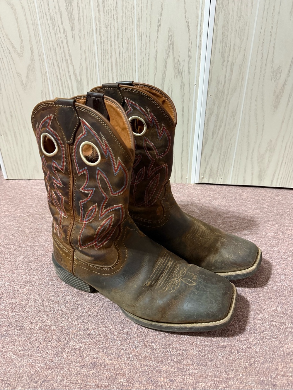 Justin Brown Leather Men's Boots